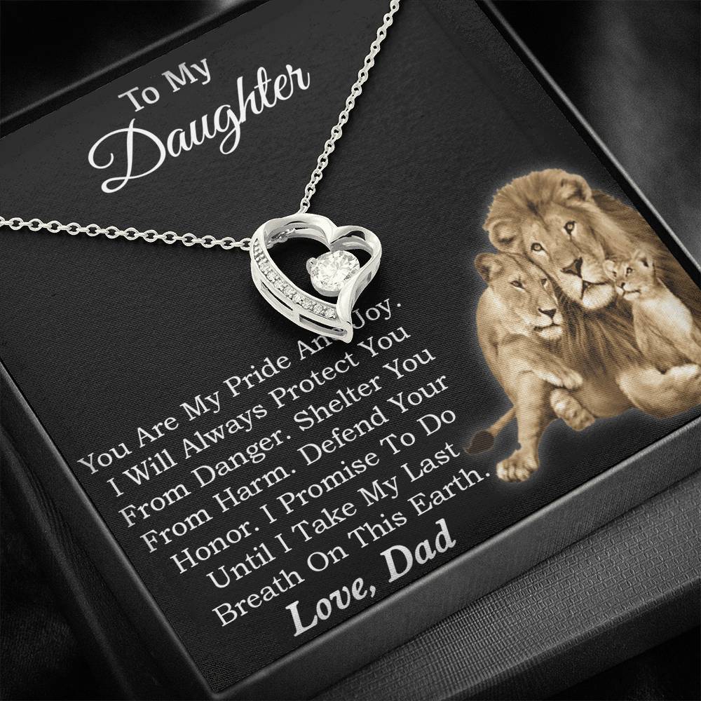 To My Daughter Necklace, Daughter Father Necklace, Daughter Gift from Dad