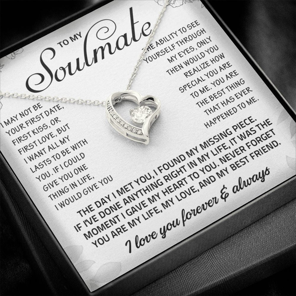 To My Soulmate Necklace, Gift for Wife, Girlfriend, Anniversary Gift, Xmas Gift