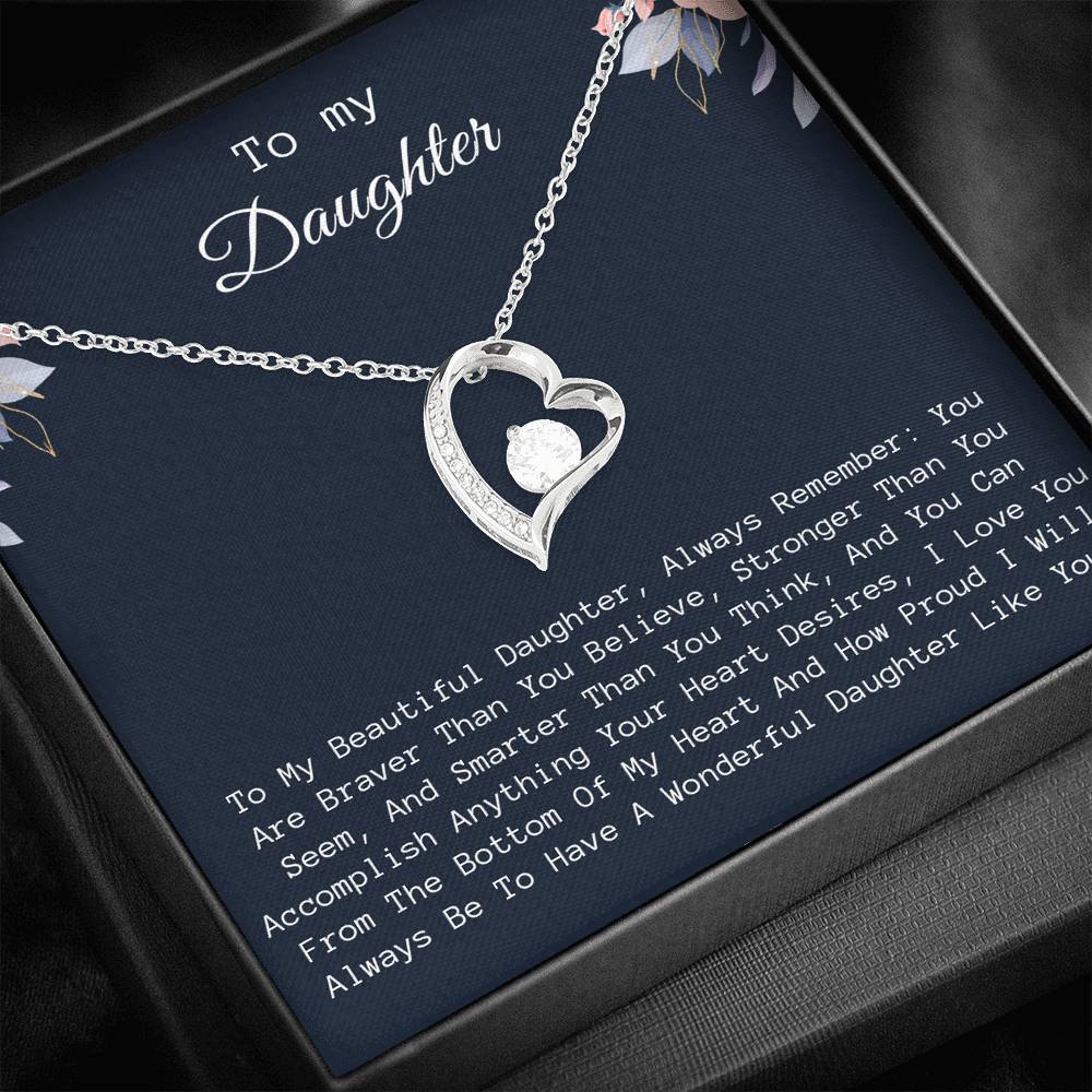 To My Daughter Necklace, Daughter Birthday Gift, Daughter Gifts From Father