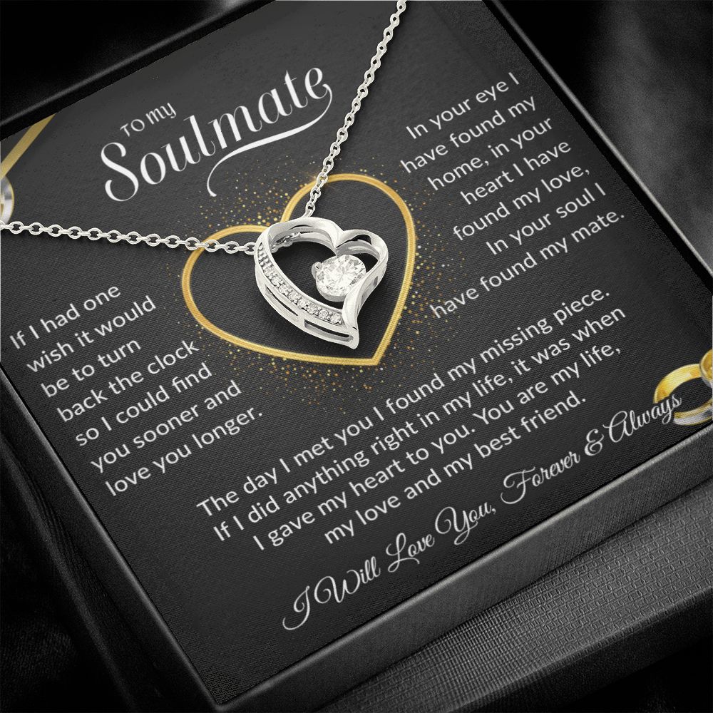 To My Soulmate Necklace, Gift For Wife, Gift from Husband, Valentine Days Gift