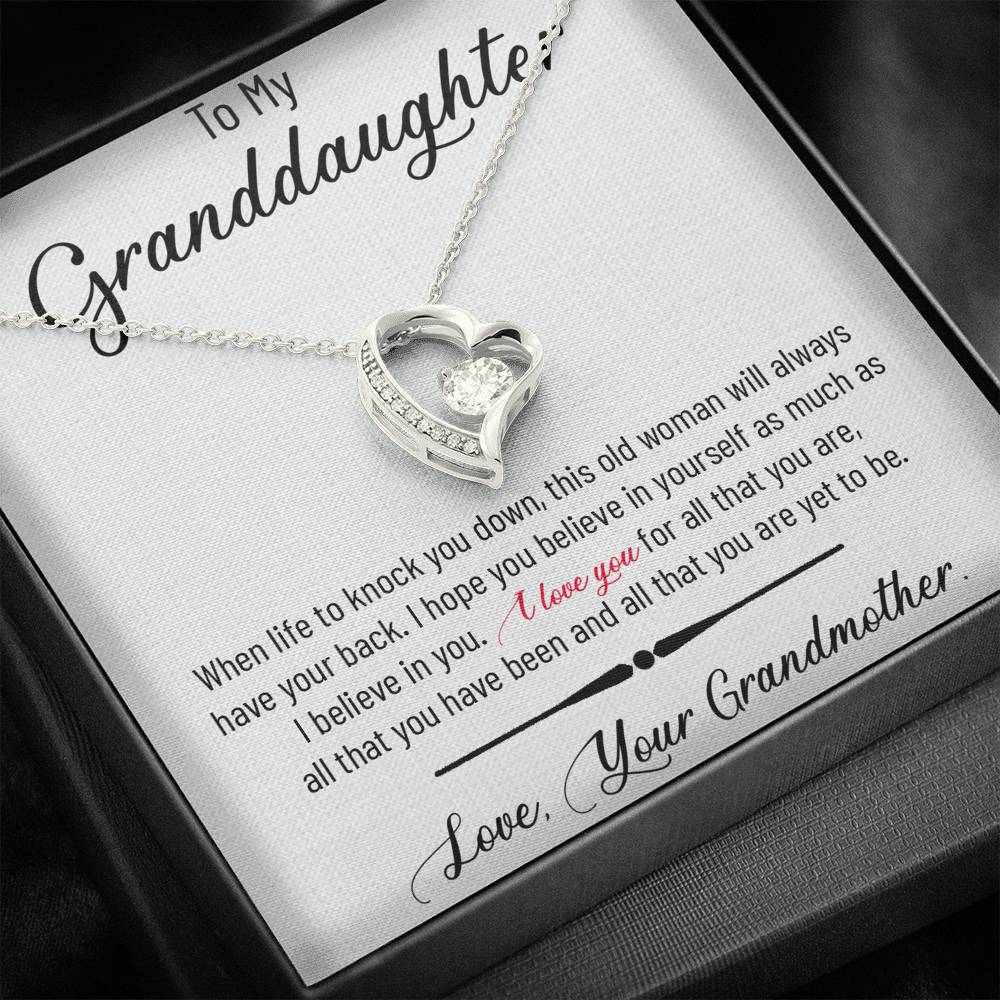 To My Granddaughter Necklace, Granddaughter Gifts From Grandmother