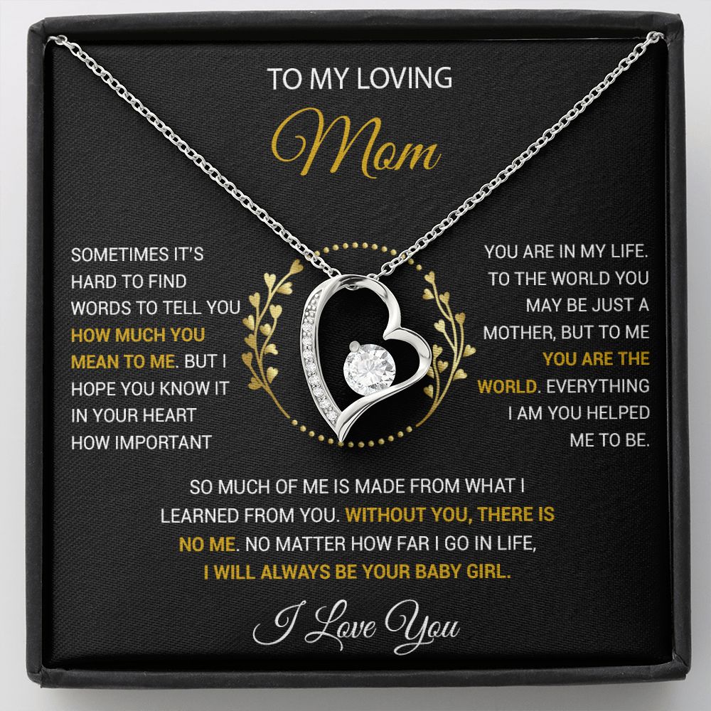 To My Loving Mom Necklace, Gift for Mom from Son, Mother's Day Jewelry