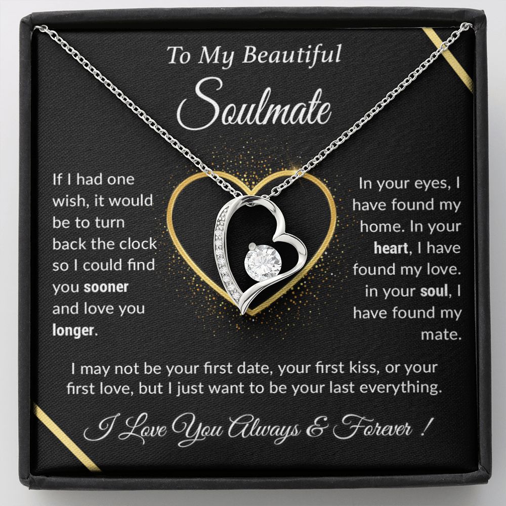 To My Soulmate Necklace, Gift For Wife, Gift from Husband, Valentine Days Gift
