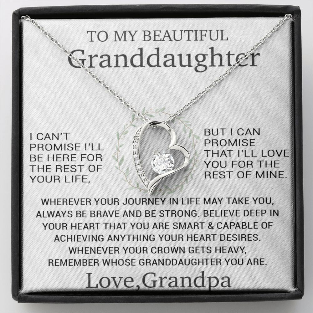 To My Granddaughter Necklace, Birthday Gift For Granddaughter, Birthday Gifts