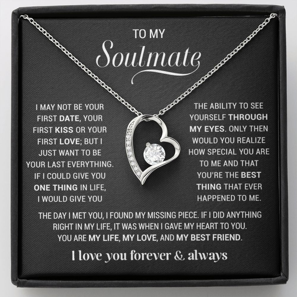To My Soulmate Necklace, Gift For Wife, Gift from Husband, Valentine Days Gift