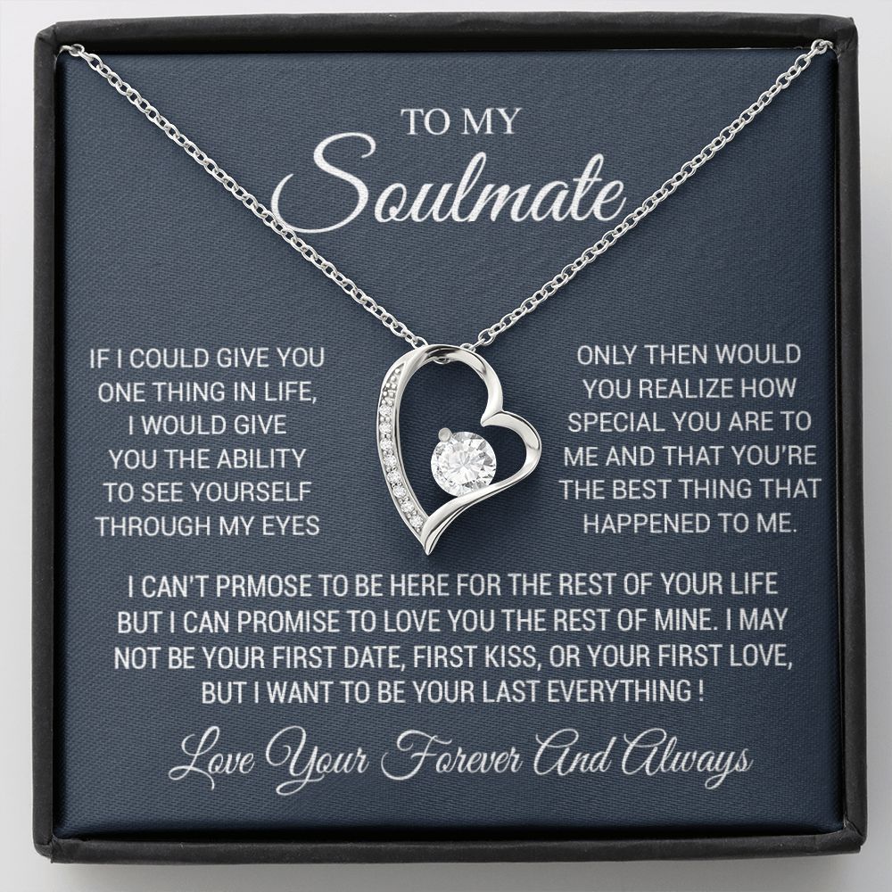 To My Soulmate Necklace, Soulmate Birthday, Soulmate Anniversary Gift