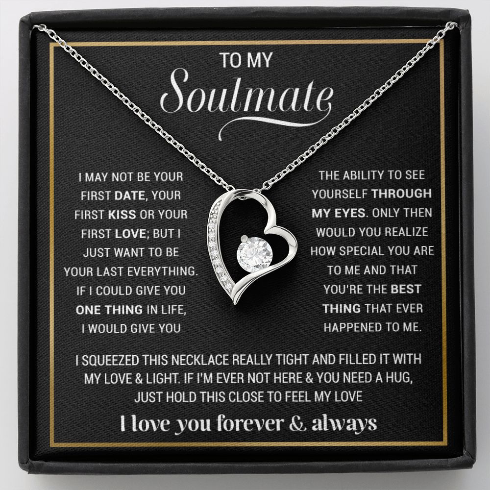 To My Soulmate Necklace, Gift For Wife, Gift from Husband, Valentine Days Gift
