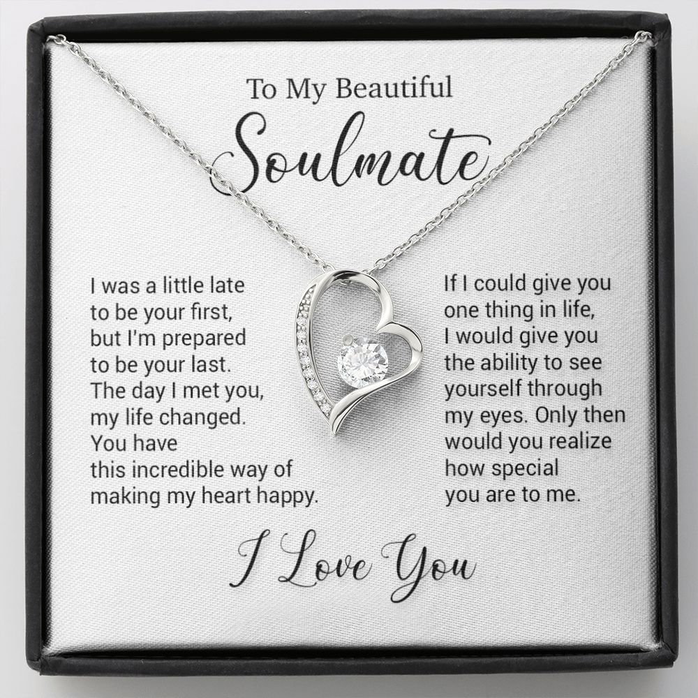 To My Soulmate Necklace, Valentine Gift For Her, Gift For Soulmate, Gift For Her