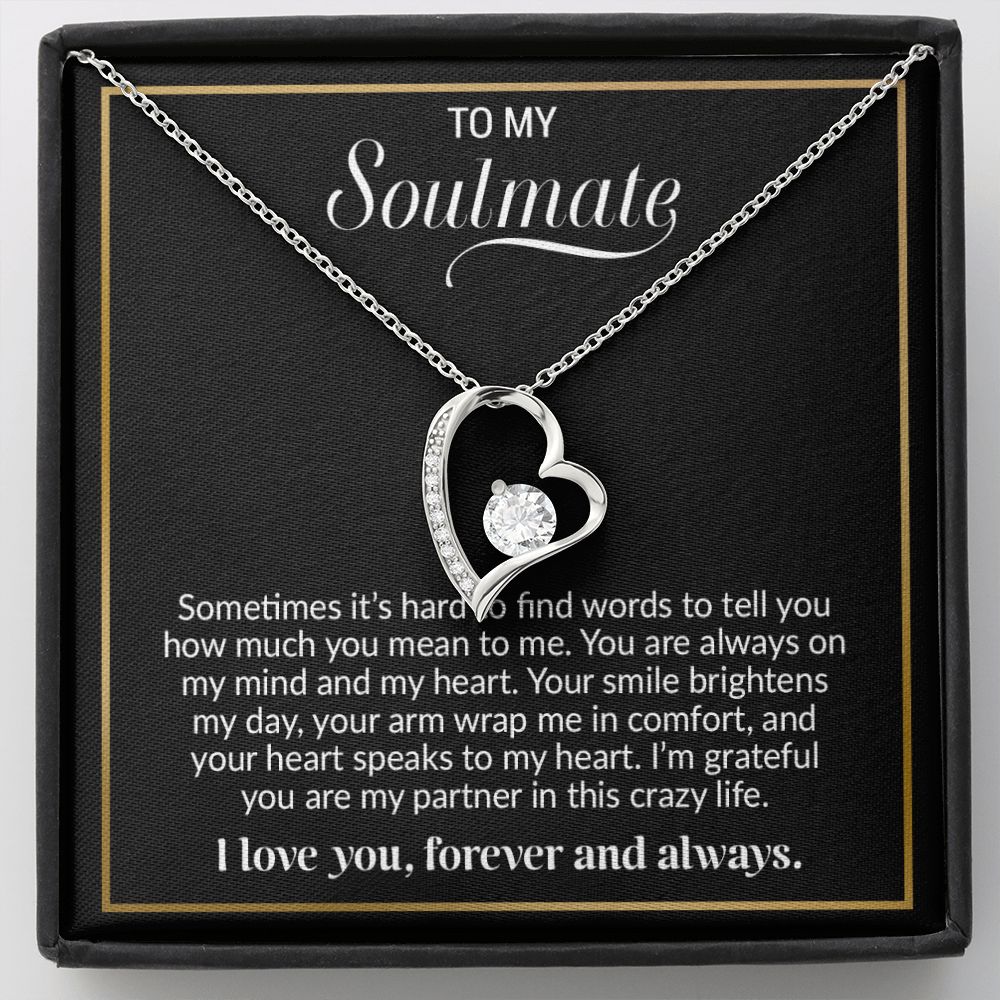 To My Soulmate Necklace, Valentine Gift For Her, Gift For Soulmate