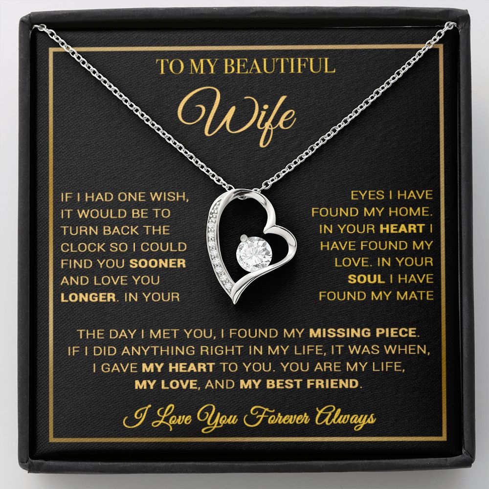 To My Wife Necklace, Gift For Wife, Anniversary Gift For Wife, Necklace For Wife