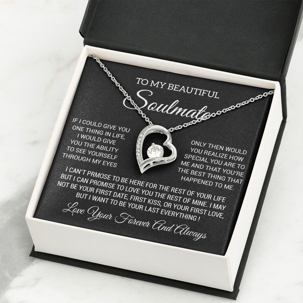 To My Soulmate Necklace, Soulmate Birthday, Soulmate Anniversary Gift