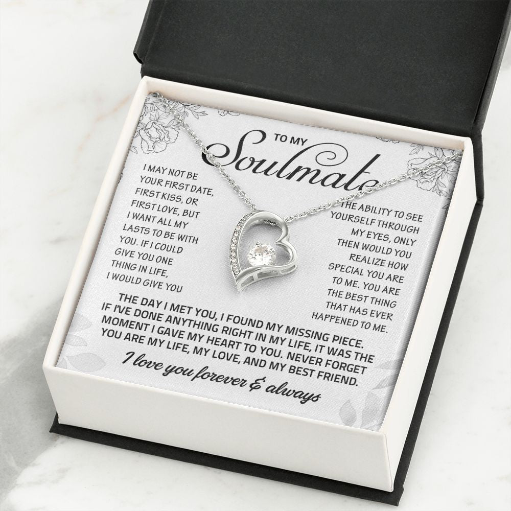 To My Soulmate Necklace, Gift for Wife, Girlfriend, Anniversary Gift, Xmas Gift