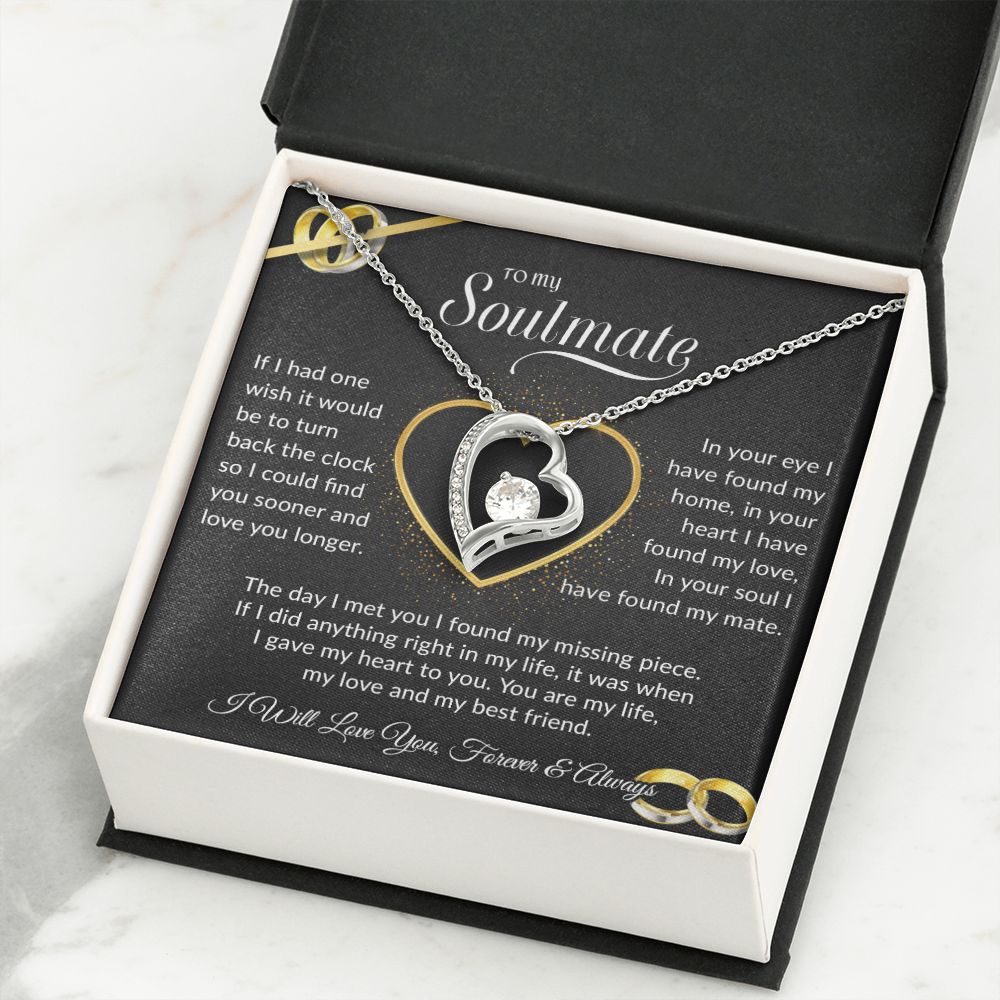 To My Soulmate Necklace, Gift For Wife, Gift from Husband, Valentine Days Gift