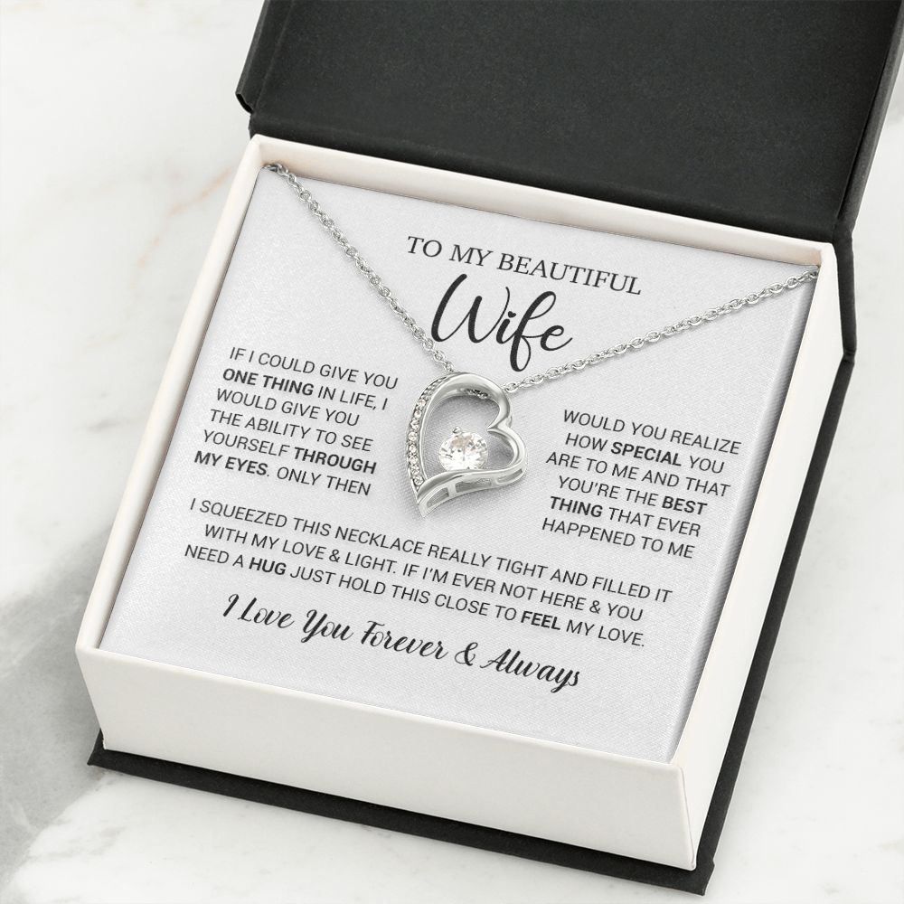 To My Wife Necklace Gift, Birthday Gifts For Wife, Anniversary Gift For Her