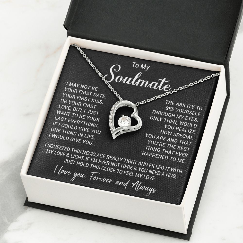 To My Soulmate Necklace Gift For Girlfriend Wife Birthday Gifts Christmas Gifts