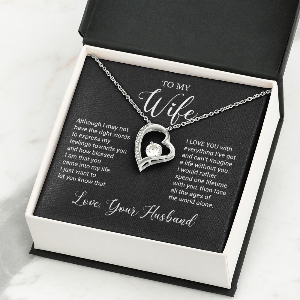 To My Wife Necklace, Wife Husband Necklace, Wife Birthday Gift, Valentine Gift