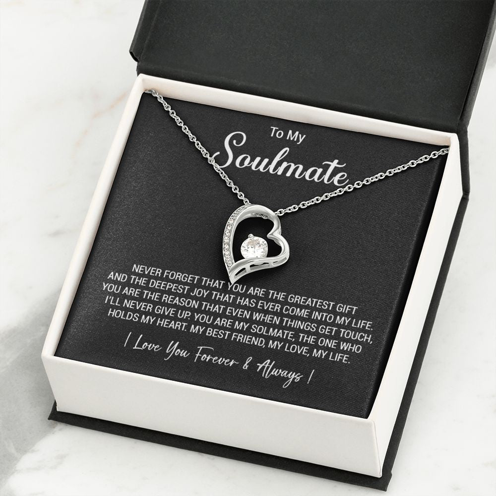 To My Soulmate Necklace, Valentine Gift For Her, Gift For Soulmate, Gift For Her