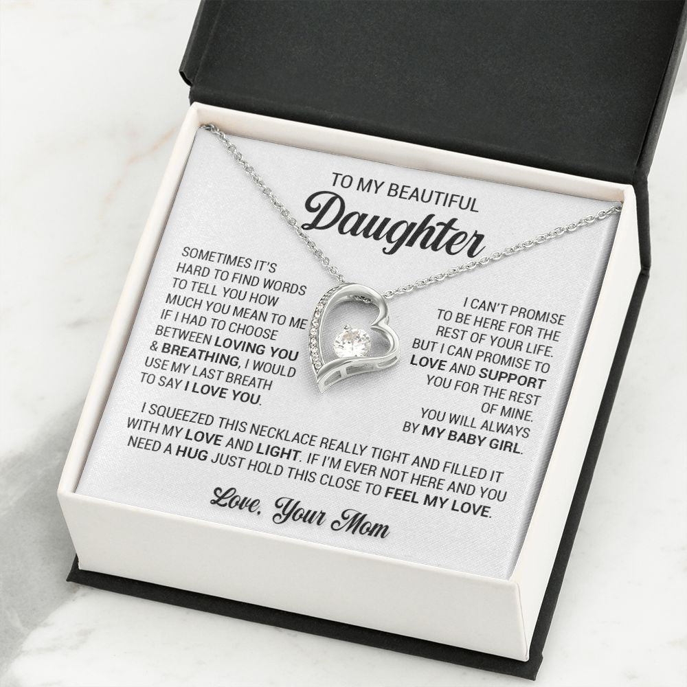 To My Daughter Necklace, Gift From Mom, Daughter Necklace, Gift For Her