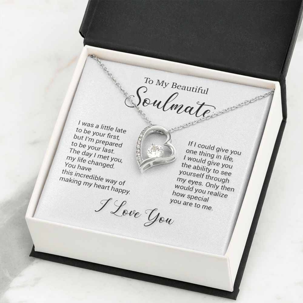 To My Soulmate Necklace, Valentine Gift For Her, Gift For Soulmate, Gift For Her