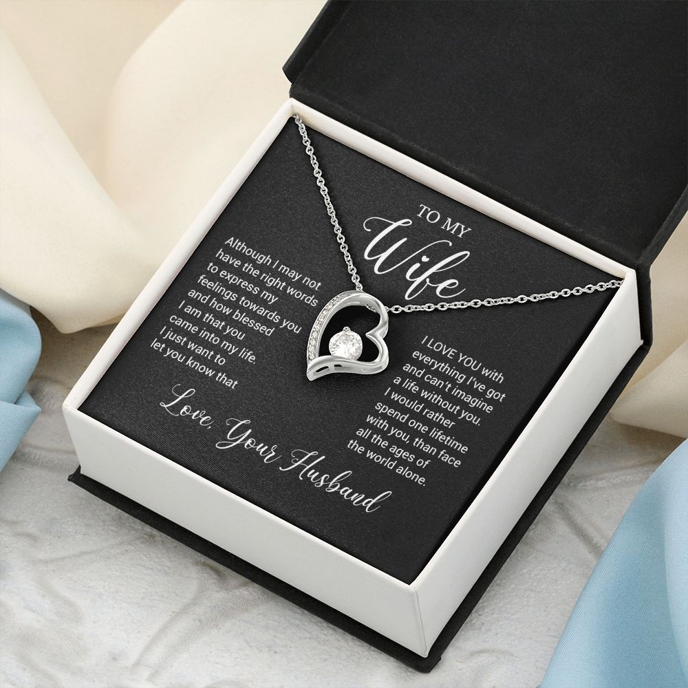 To My Wife Necklace, Wife Husband Necklace, Wife Birthday Gift, Valentine Gift