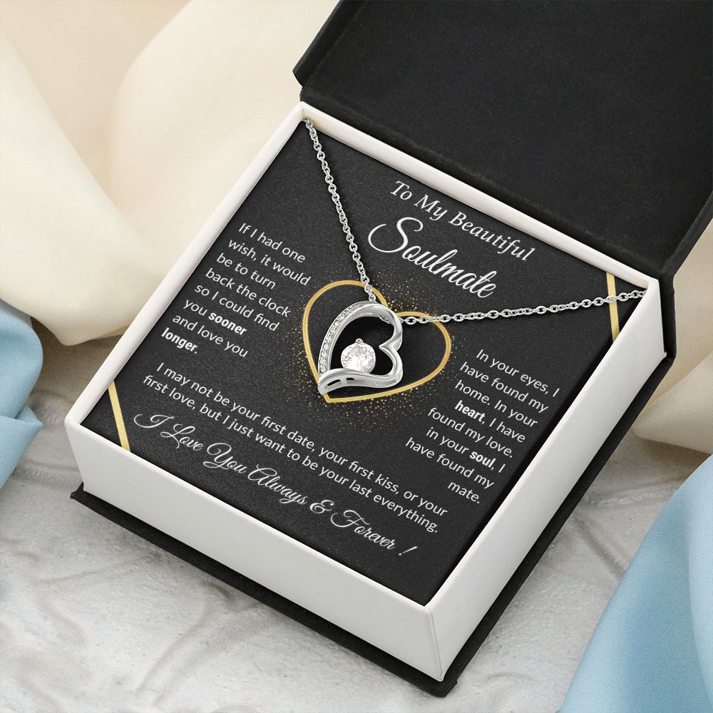 To My Soulmate Necklace, Gift For Wife, Gift from Husband, Valentine Days Gift