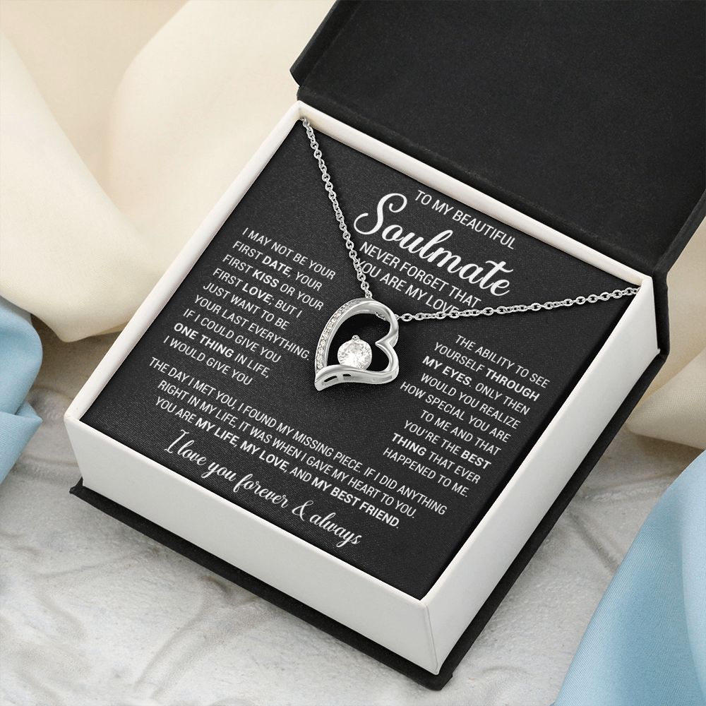 To My Soulmate Necklace Gift For Girlfriend Wife Birthday Gifts Christmas Gifts