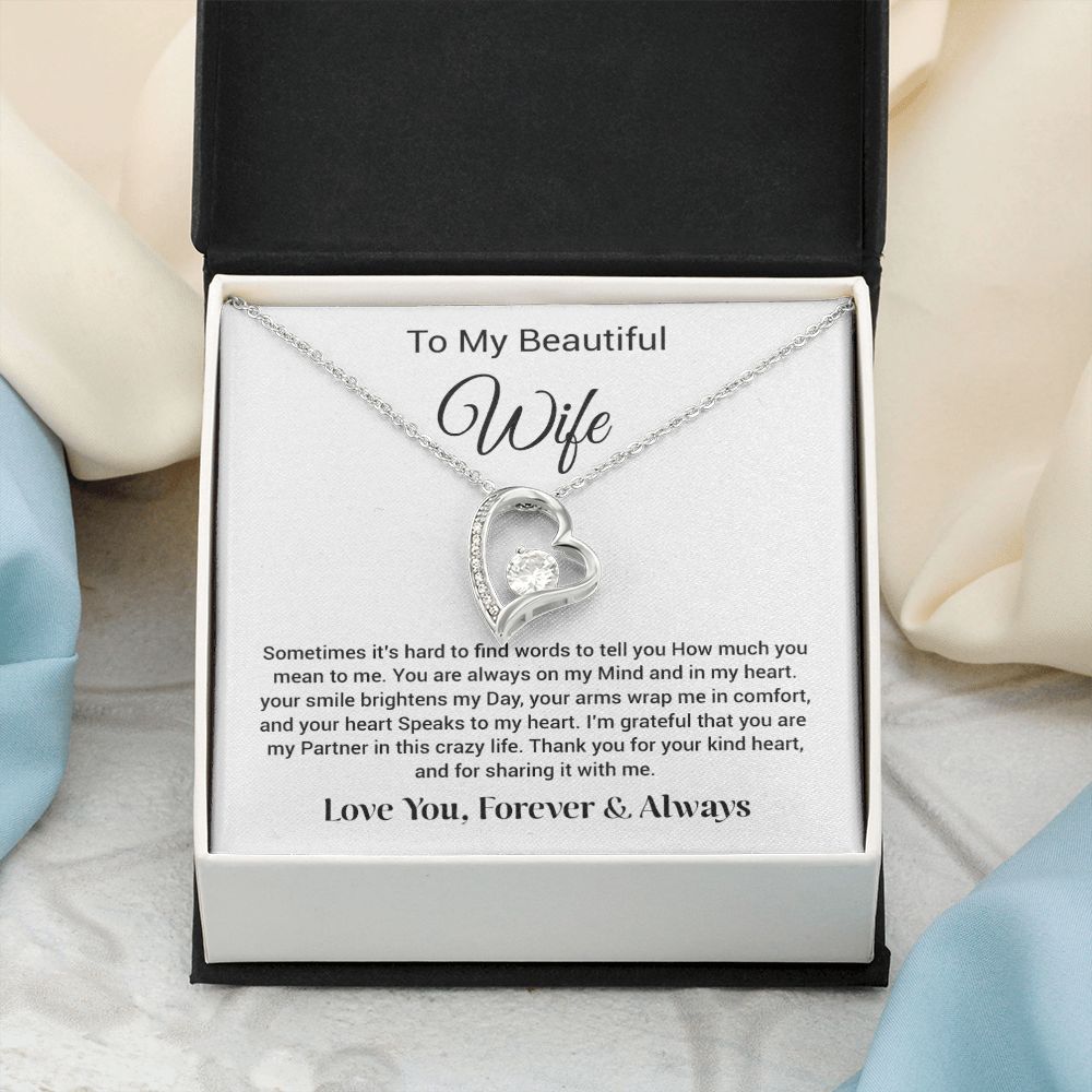 To My Wife Necklace, Gift for Wife, Girlfriend, Anniversary Gift, Birthday Gift