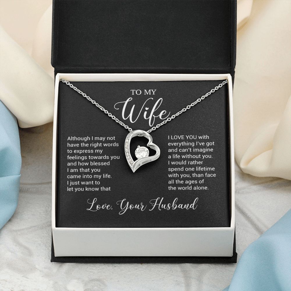 To My Wife Necklace, Wife Husband Necklace, Wife Birthday Gift, Valentine Gift