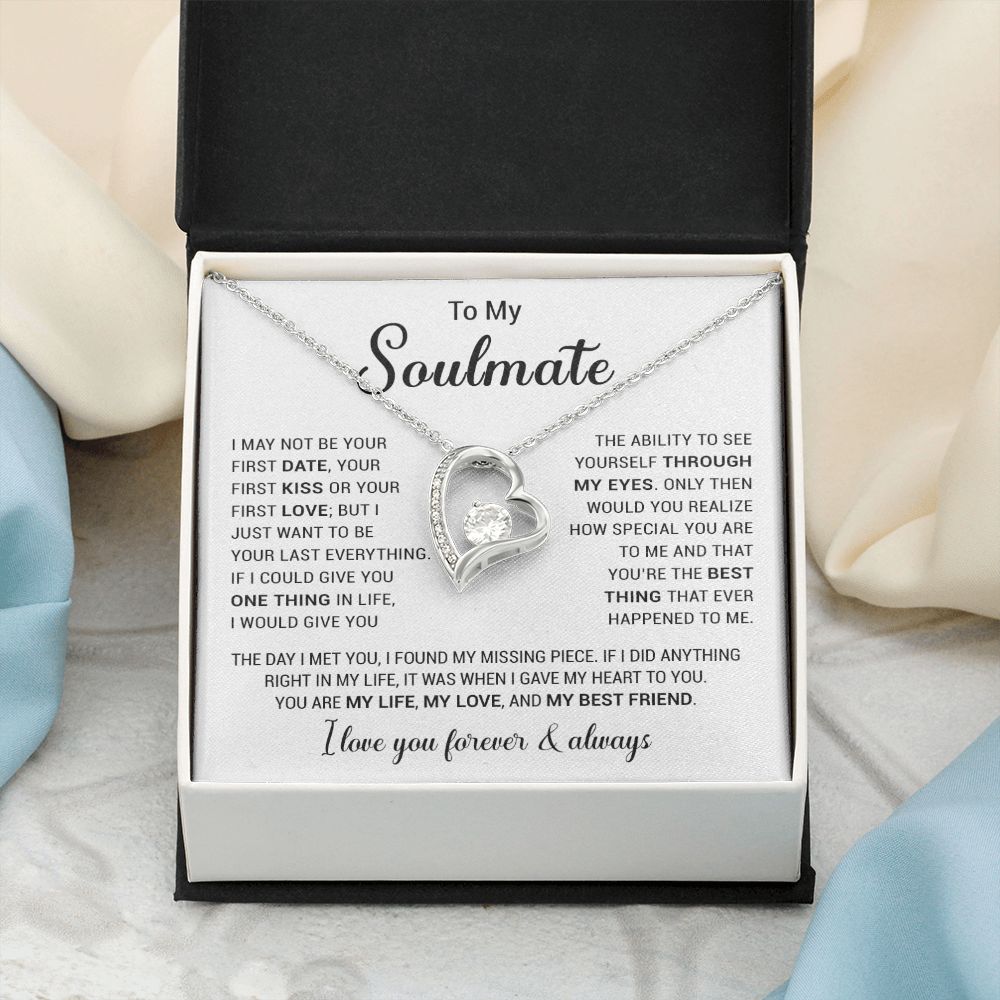 To My Soulmate Necklace, Gift for Wife, Girlfriend, Anniversary Gift, Xmas Gift