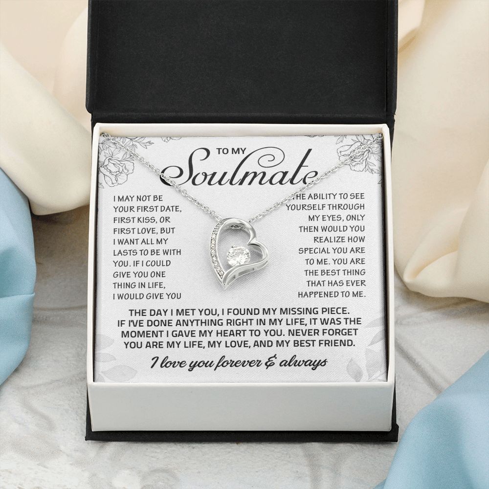 To My Soulmate Necklace, Gift for Wife, Girlfriend, Anniversary Gift, Xmas Gift