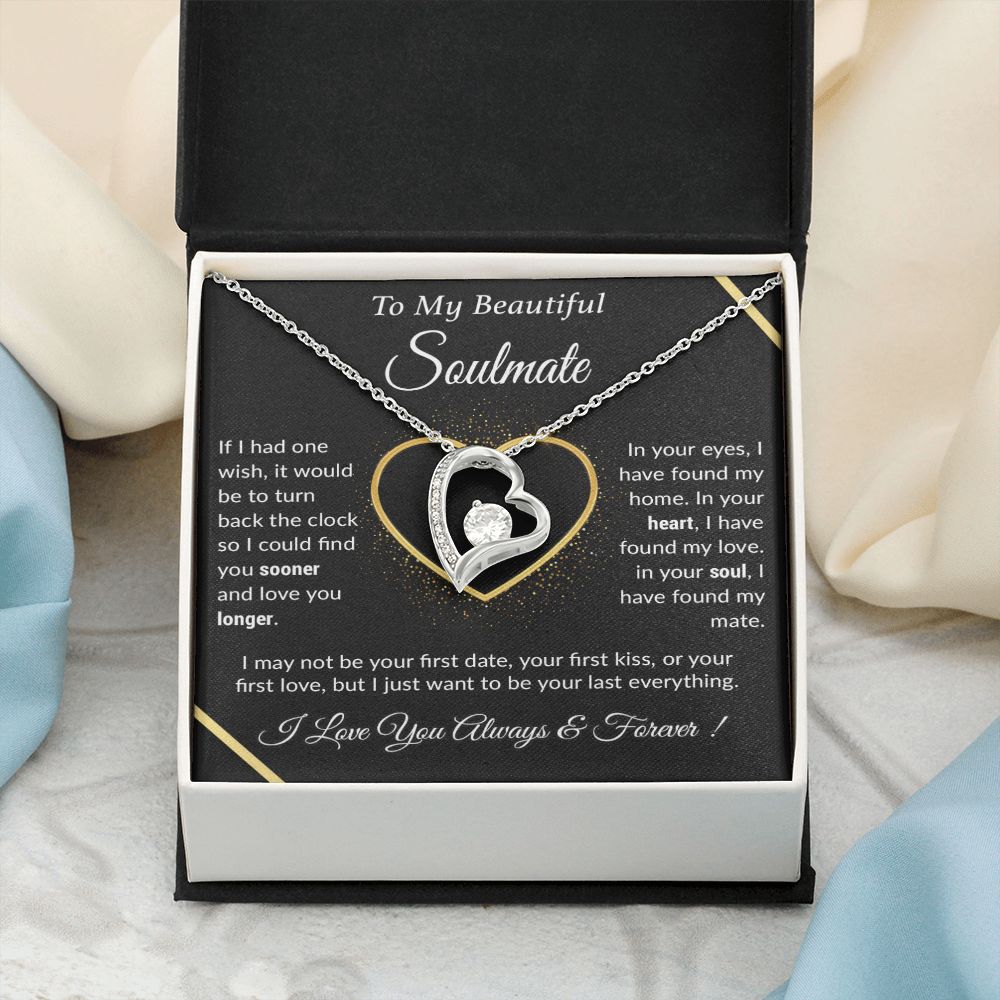 To My Soulmate Necklace, Gift For Wife, Gift from Husband, Valentine Days Gift