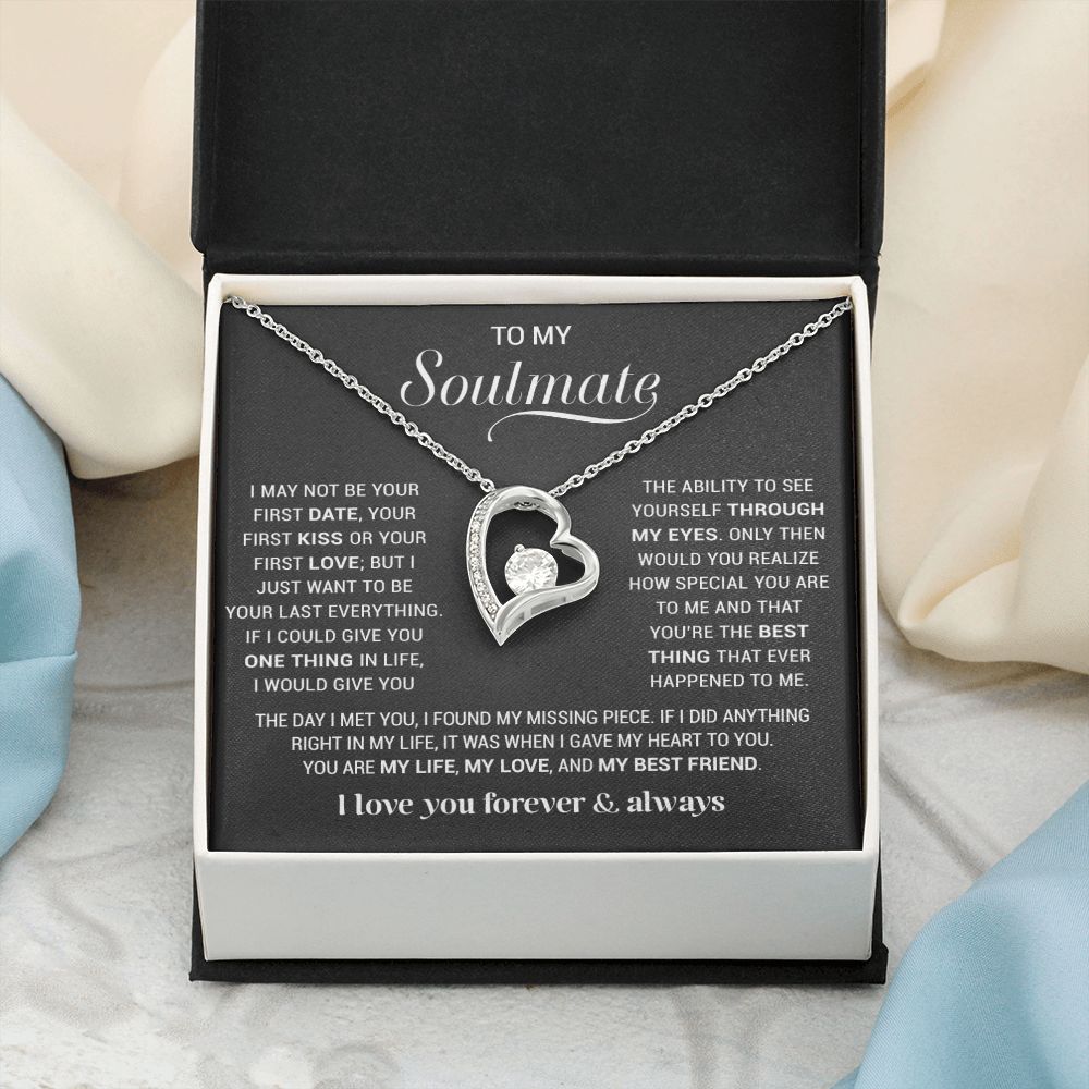 To My Soulmate Necklace, Gift For Wife, Gift from Husband, Valentine Days Gift