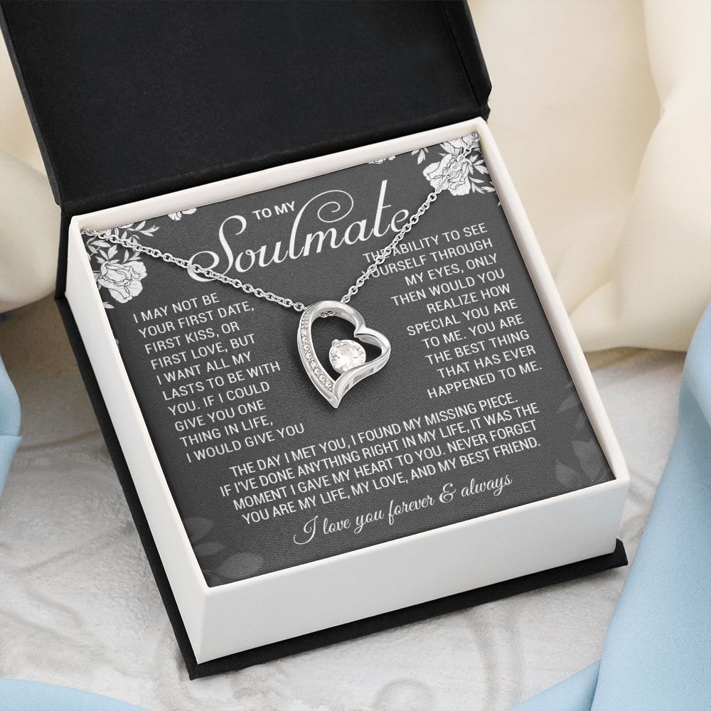 To My Soulmate Necklace, Gift for Wife, Girlfriend, Anniversary Gift, Xmas Gift