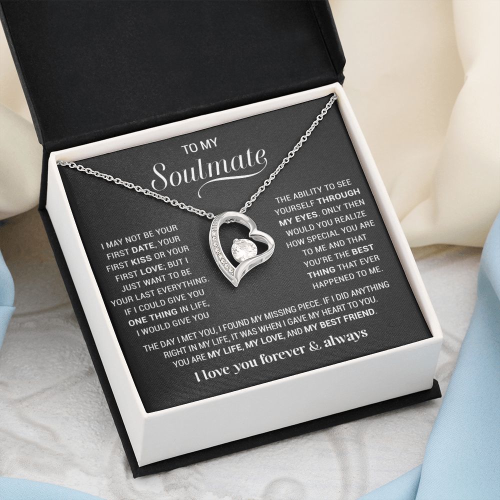 To My Soulmate Necklace, Gift For Wife, Gift from Husband, Valentine Days Gift