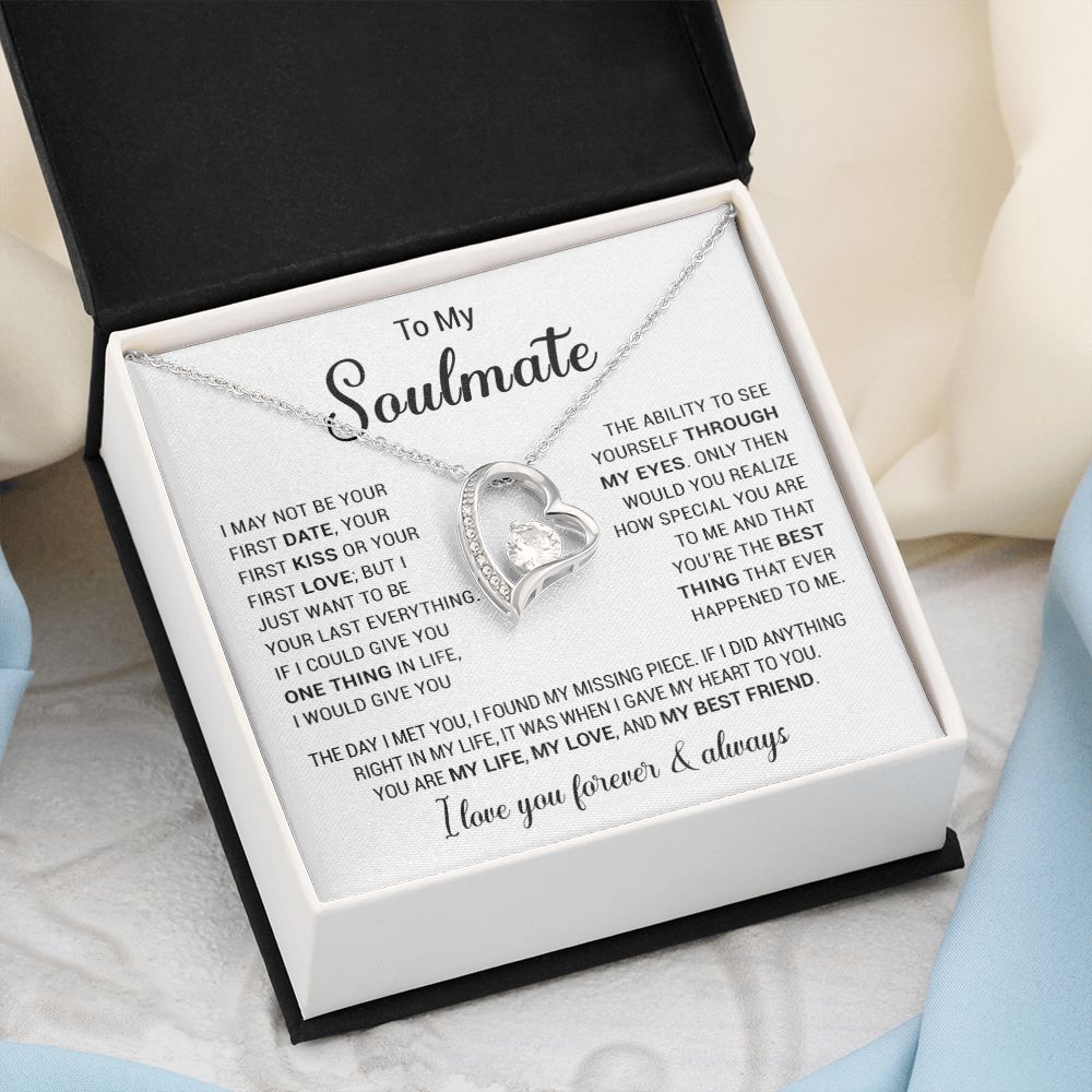 To My Soulmate Necklace, Gift for Wife, Girlfriend, Anniversary Gift, Xmas Gift