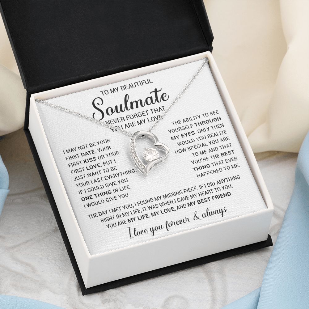 To My Soulmate Necklace Gift For Girlfriend Wife Birthday Gifts Christmas Gifts