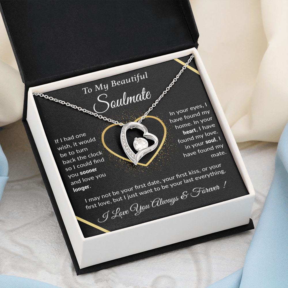 To My Soulmate Necklace, Gift For Wife, Gift from Husband, Valentine Days Gift