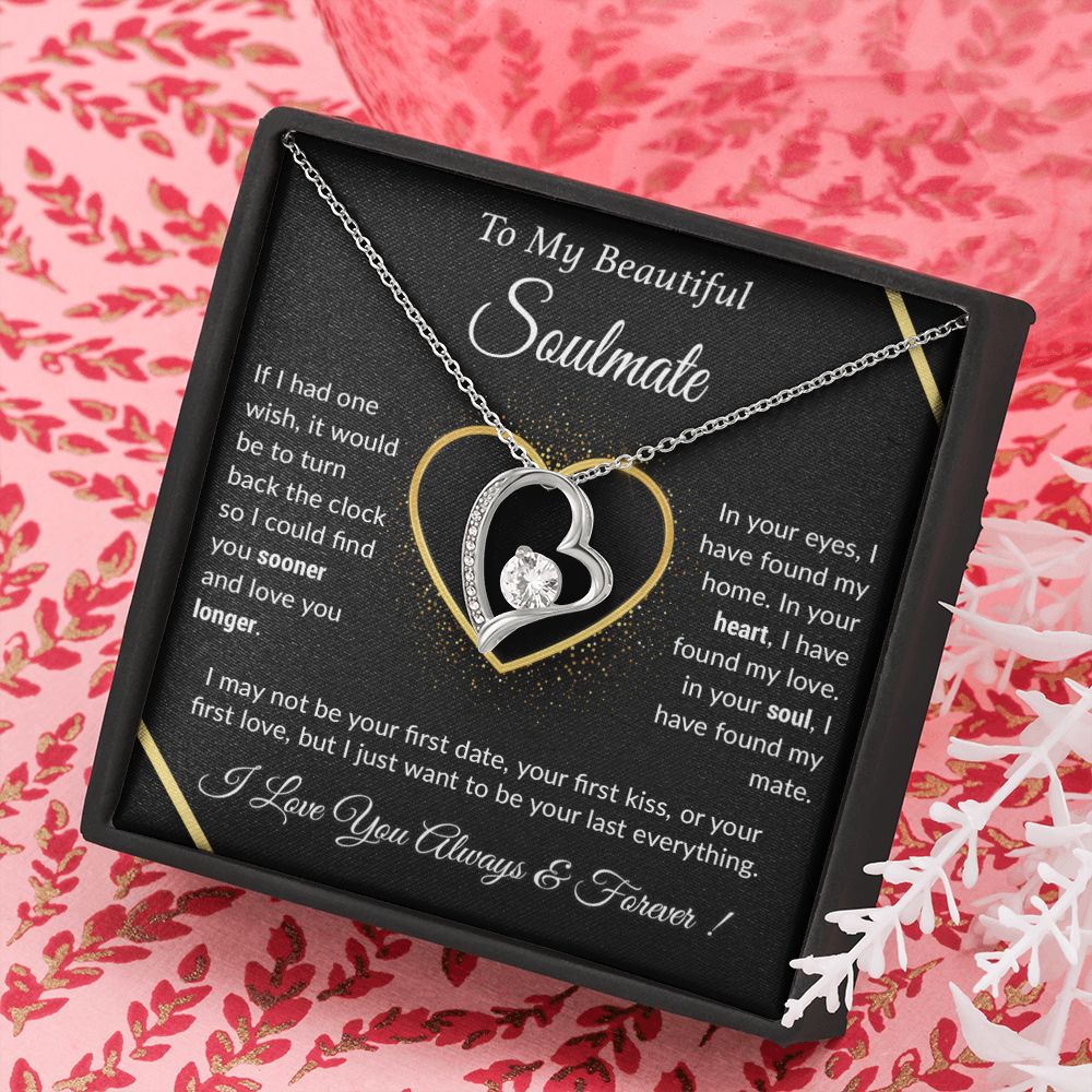 To My Soulmate Necklace, Gift For Wife, Gift from Husband, Valentine Days Gift