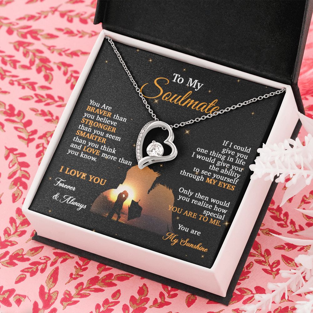 To My Soulmate Necklace, Gift For Wife Girlfriend From Husband, Birthday Gift