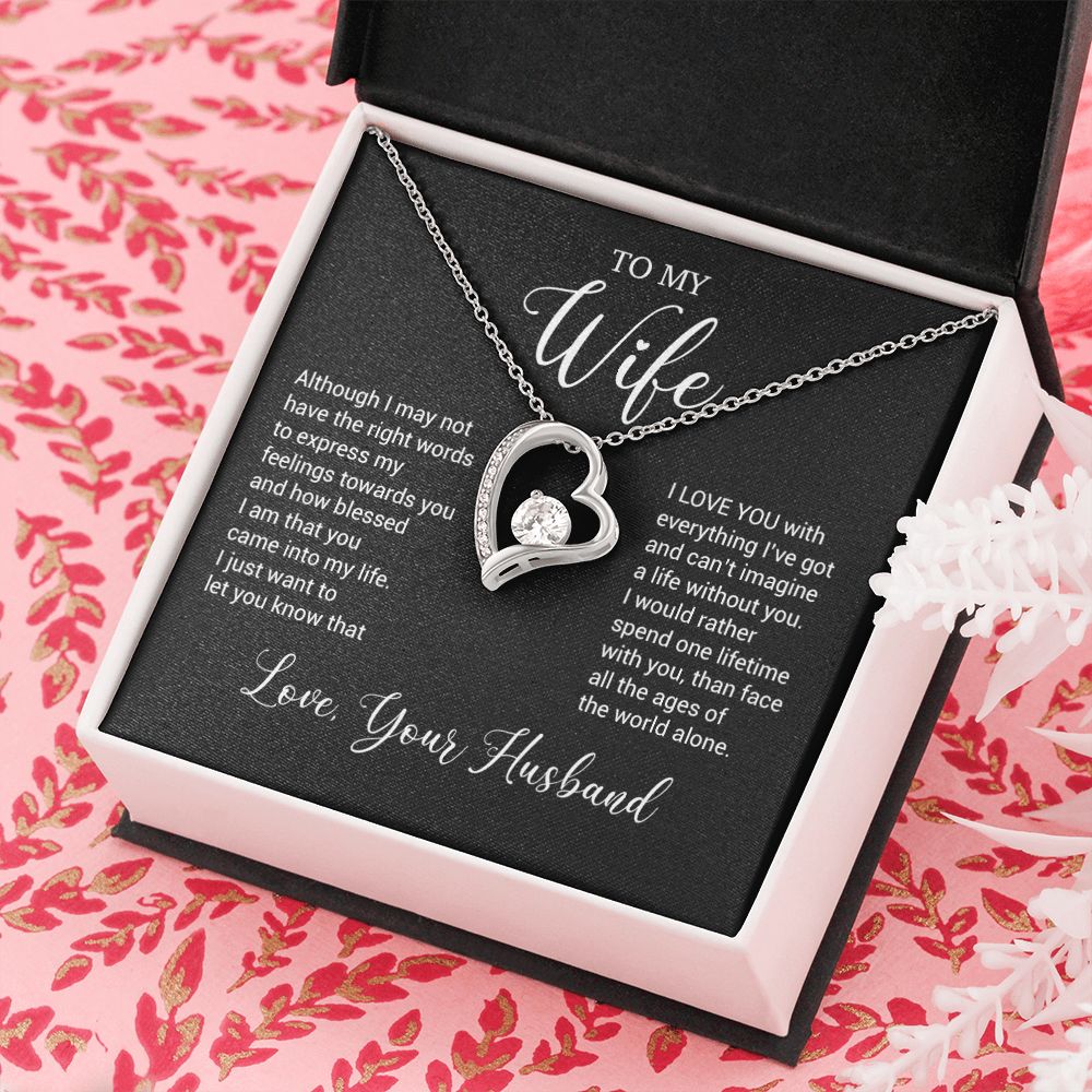 To My Wife Necklace, Wife Husband Necklace, Wife Birthday Gift, Valentine Gift