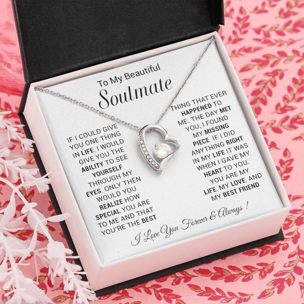 To My Soulmate Necklace, Gift For Wife, Gift from Husband, Valentine Days Gift