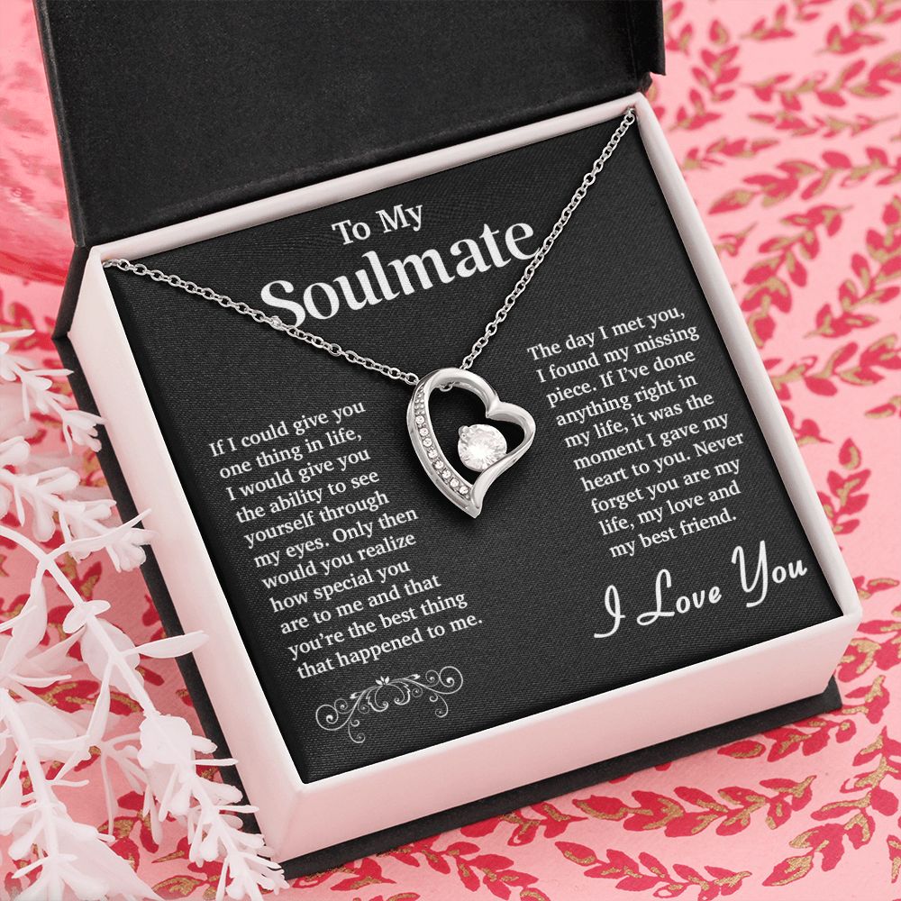 To My Soulmate Necklace, Valentine Gift For Her, Gift For Soulmate, Gift For Her