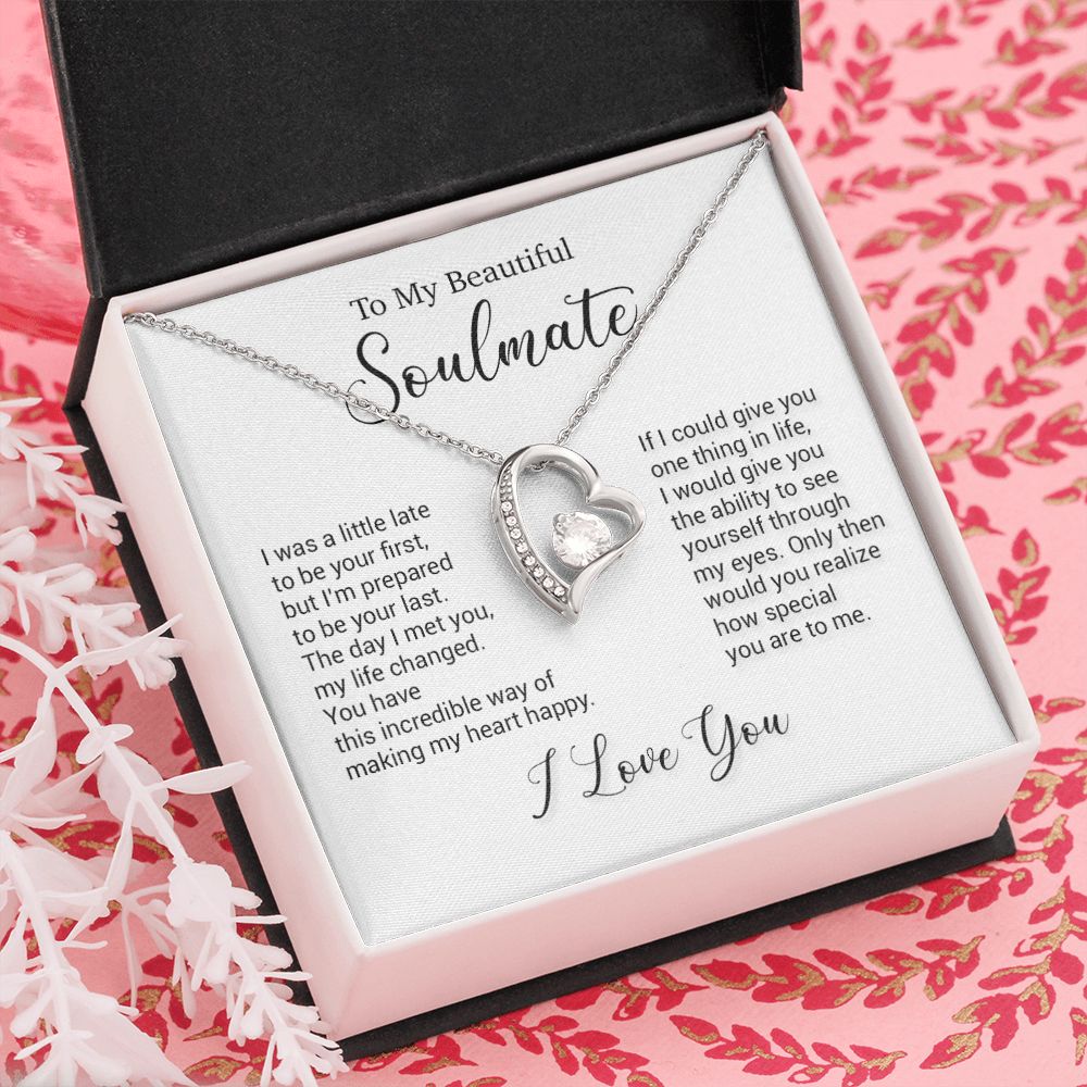 To My Soulmate Necklace, Valentine Gift For Her, Gift For Soulmate, Gift For Her