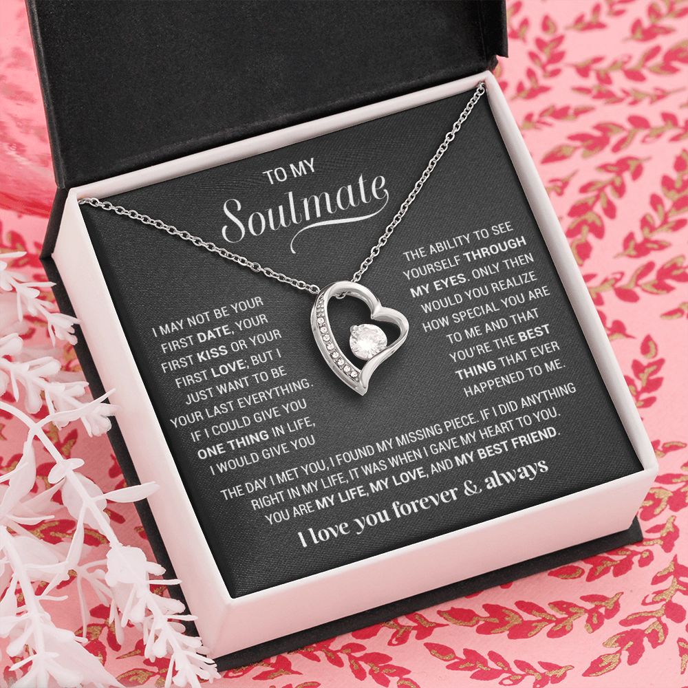 To My Soulmate Necklace, Gift For Wife, Gift from Husband, Valentine Days Gift