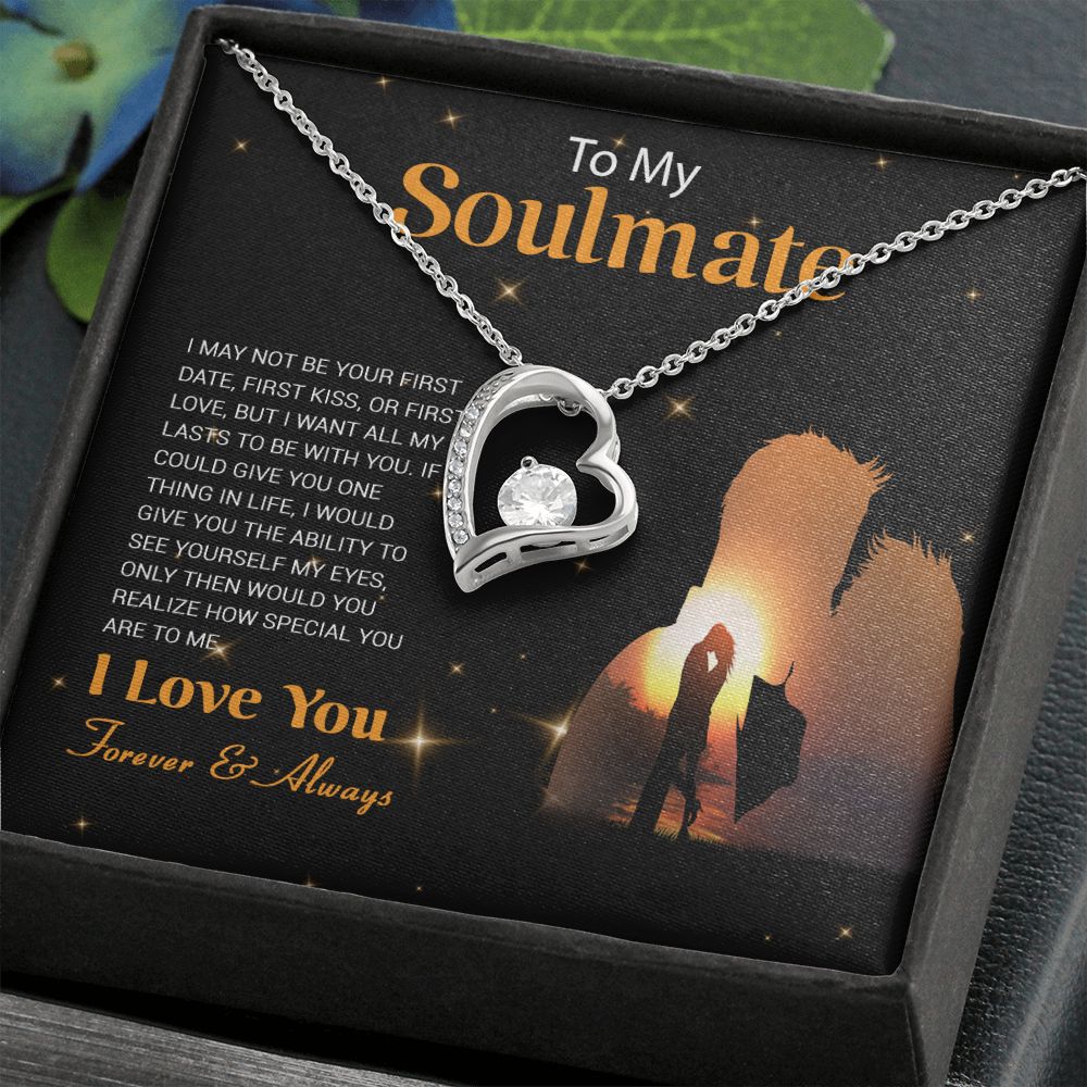 To My Soulmate Necklace, Gift For Wife Girlfriend From Husband, Valentines Day