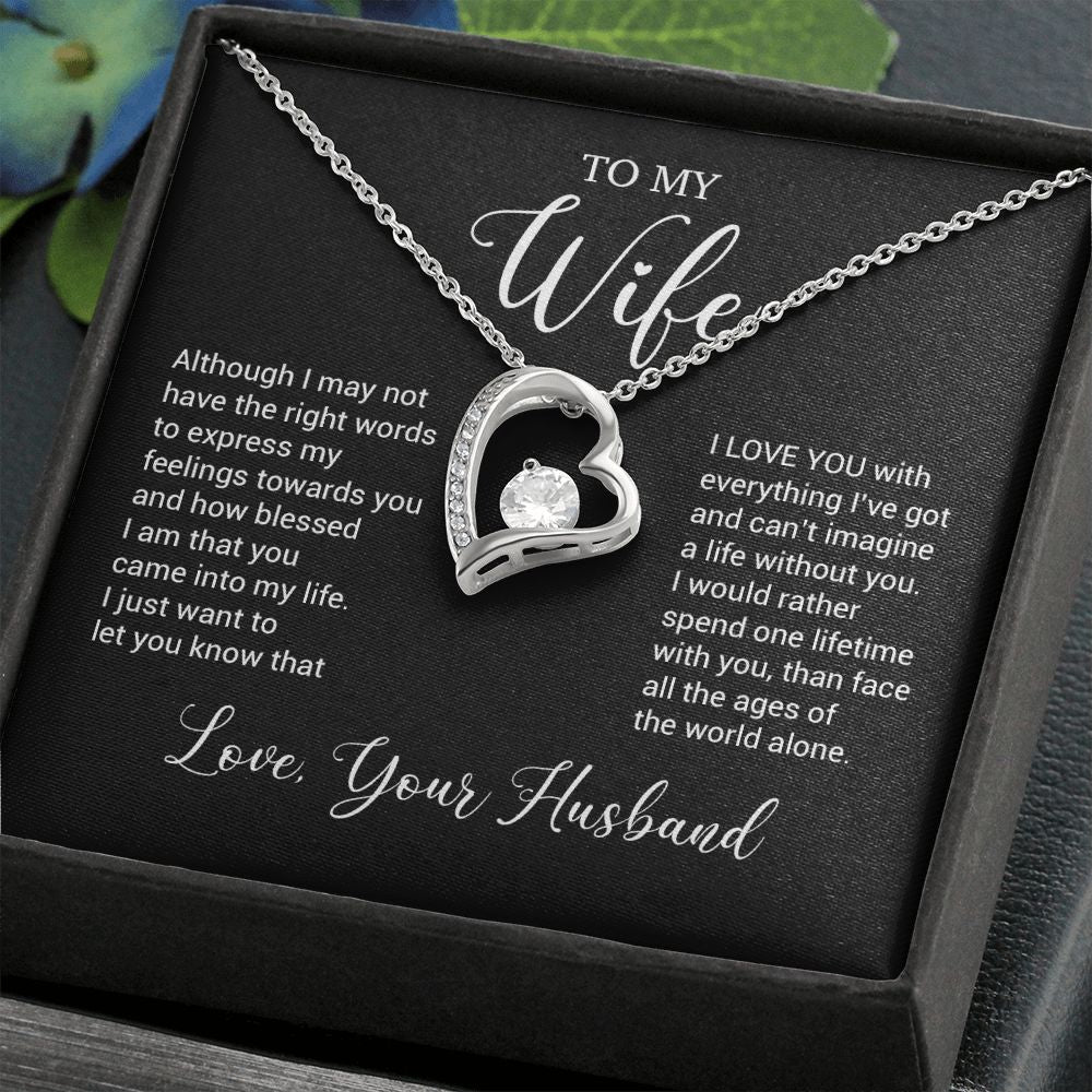 To My Wife Necklace, Wife Husband Necklace, Wife Birthday Gift, Valentine Gift