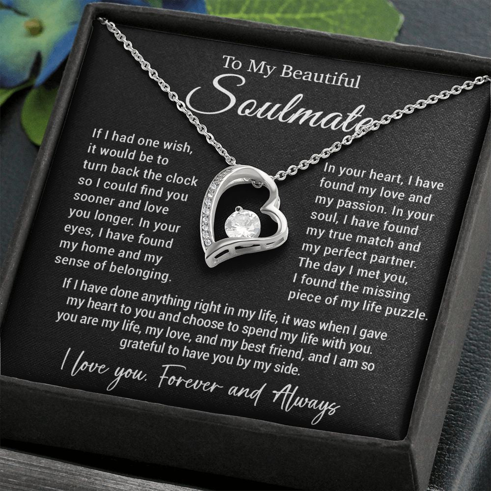 To My Soulmate Necklace, Gift For Wife Girlfriend From Husband, Valentines Day