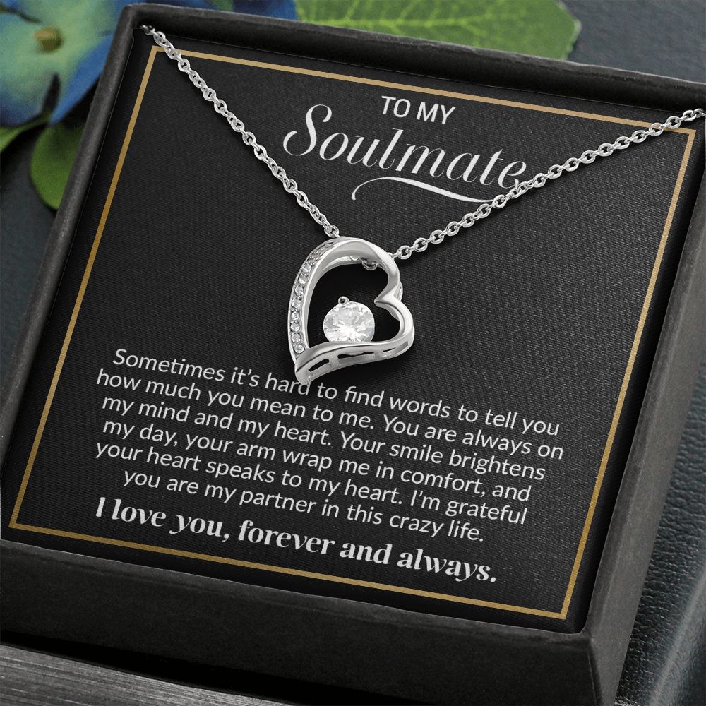 To My Soulmate Necklace, Valentine Gift For Her, Gift For Soulmate