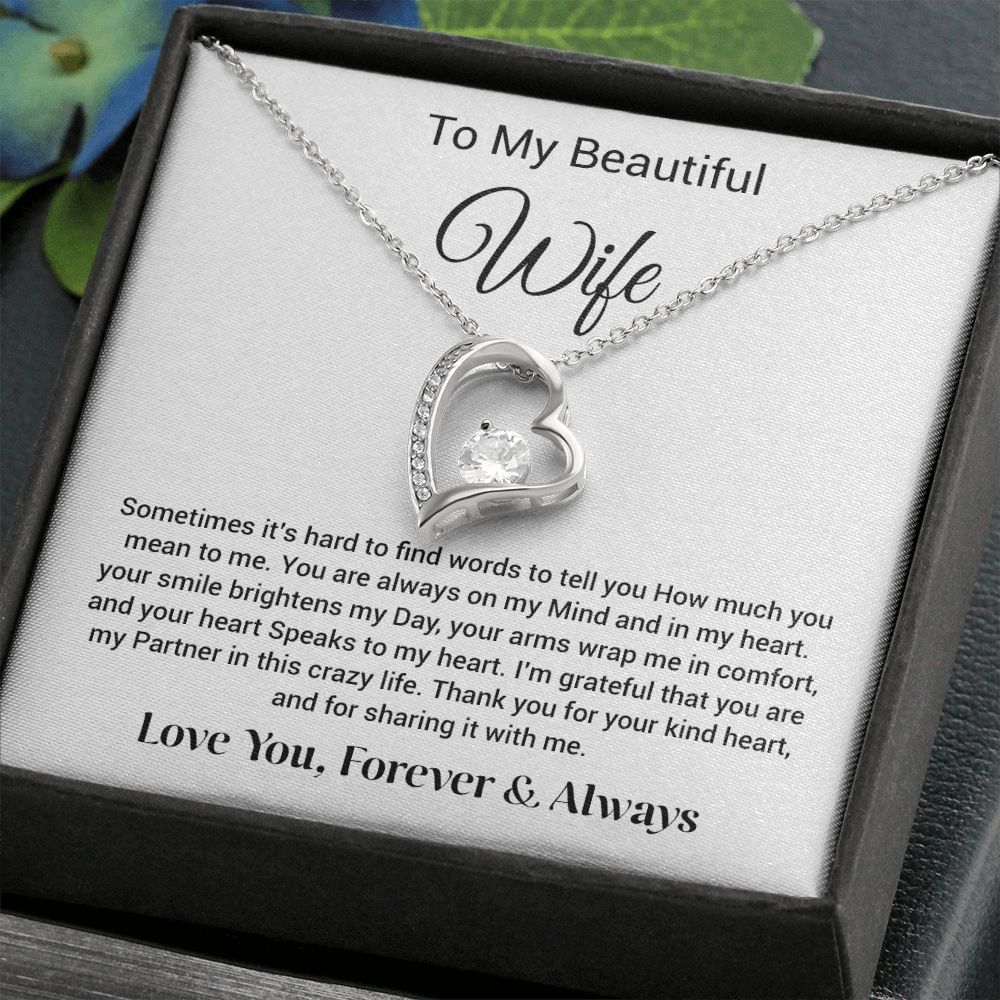 To My Wife Necklace, Gift for Wife, Girlfriend, Anniversary Gift, Birthday Gift