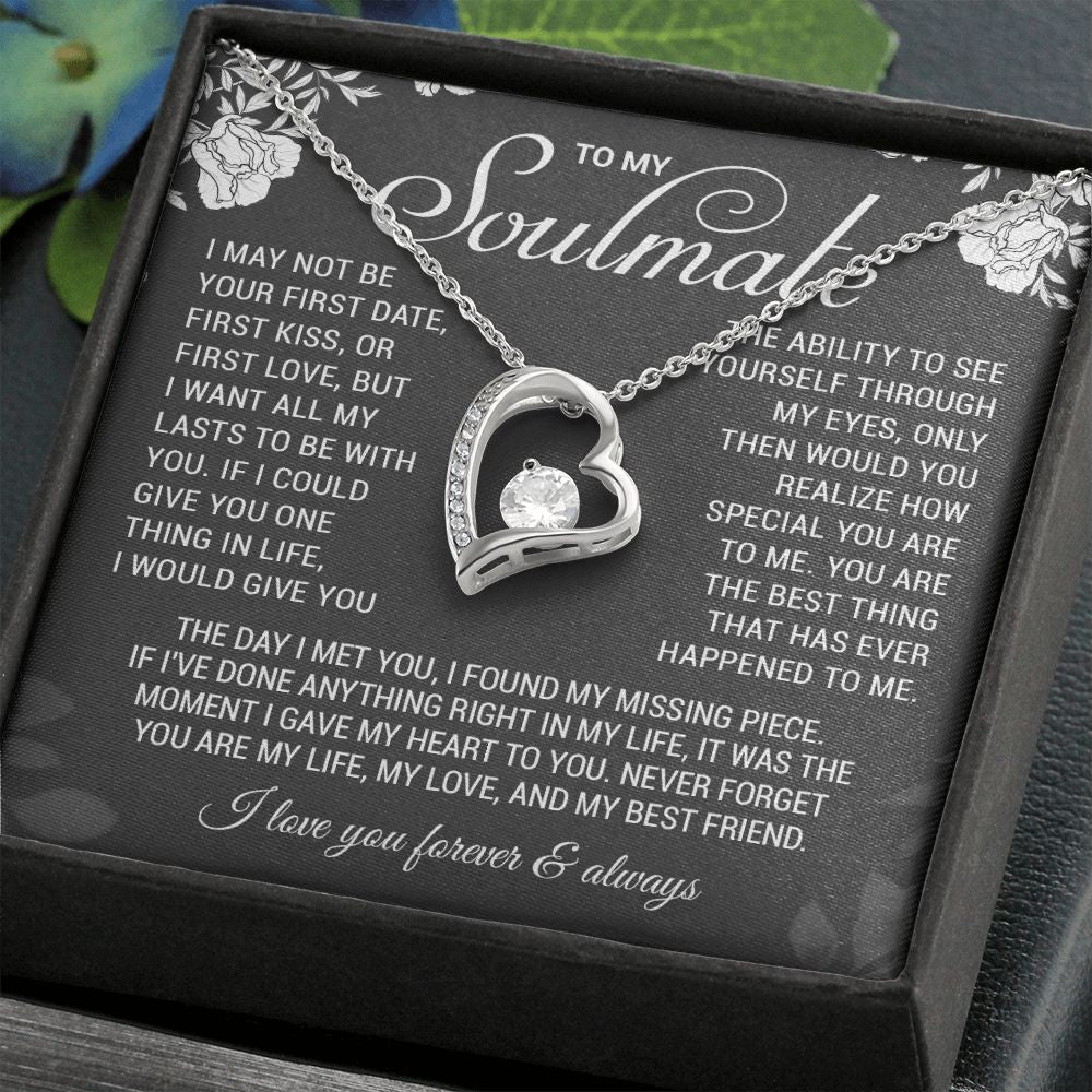 To My Soulmate Necklace, Gift for Wife, Girlfriend, Anniversary Gift, Xmas Gift